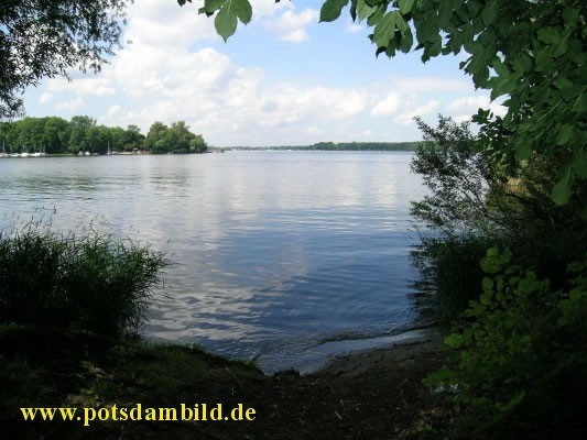 Badebucht gegenber dem Strandbad Templin