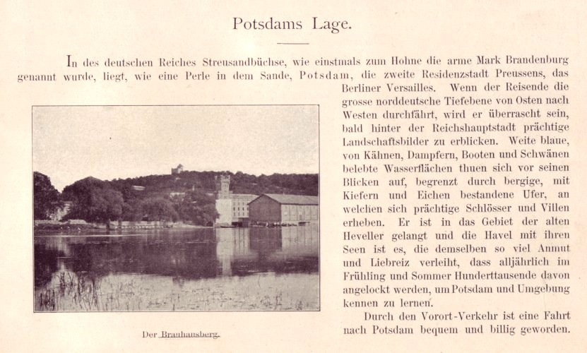 Potsdams Lage - Der Brauhausberg 