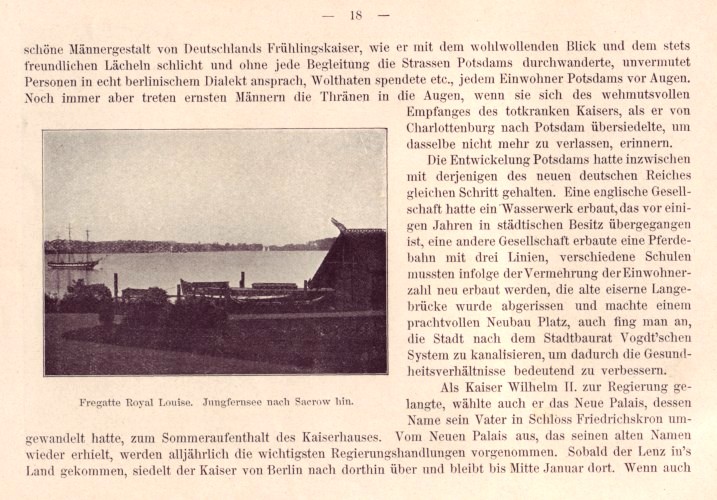 Geschichte Potsdams - Jungfernsee nach Scarow