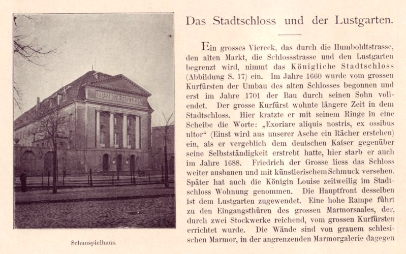 Stadtschloss und Lustgarten - Schauspielhaus