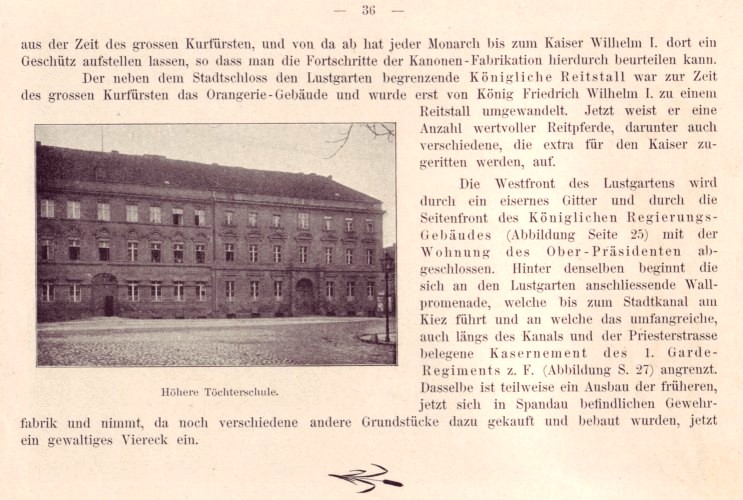 Stadtschloss und Lustgarten - Hhere Tchterschule