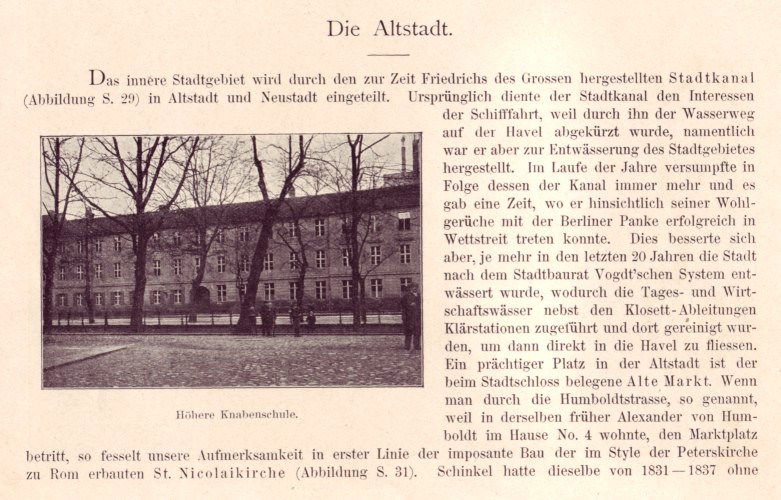 Die Altstadt Potsdams - Hhere Knabenschule