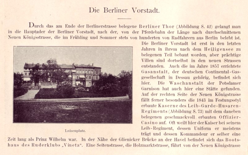 Die Berliner Vorstadt Potsdams - Luisenplatz