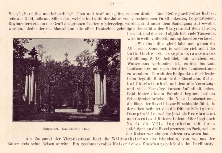 Die Brandenburger Vorstadt Potsdams - Sanssouci Das eiserne Thor 