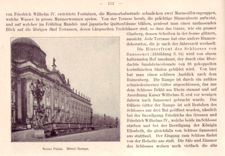 Sanssouci - Neues Palais Mittel Rampe