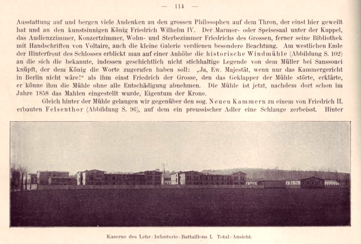 Sanssouci - Kaserne des Lehr Infanterie Battaillons 1