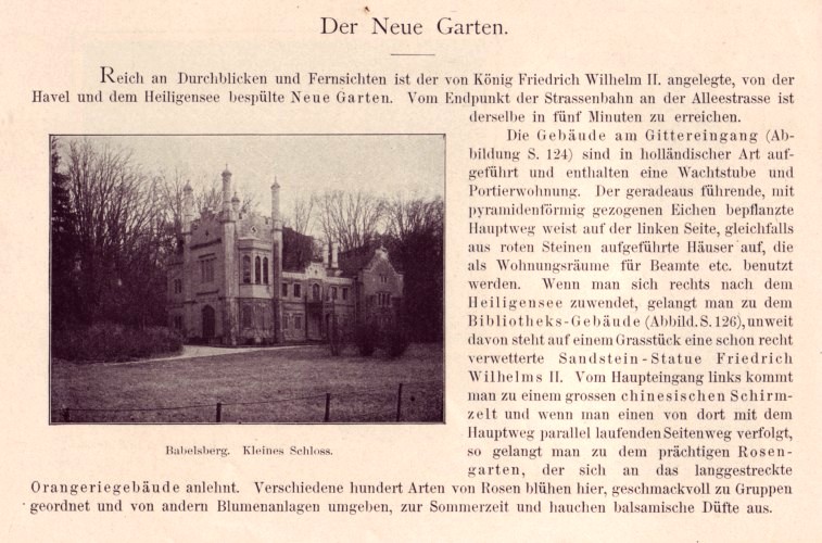 Der Neue Garten - Babelsberg Kleines Schloss