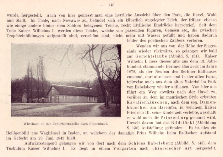 Park und Schloss Babelsberg - Wirtshaus an der berfahrtsstelle nach Pfaueninsel 