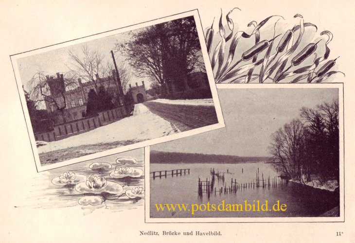 Sacrow, Moorlake, Nicolsköe, Pfaueninsel - Nedlitz Brücke Havelbild 