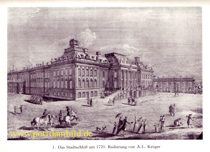 Das Stadtschloss um 1770 - Radierung